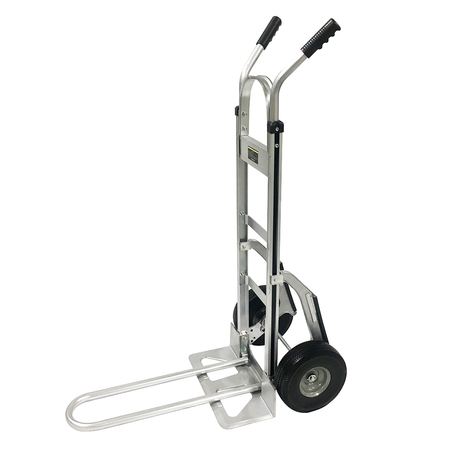 DURASTAR Aluminum Hand Truck 52.5" H, Dual Handle, Black AD52E-FF-C